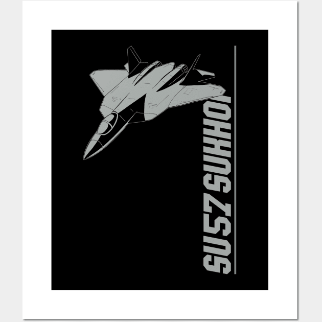 Su-57 Sukhoi Jet Fighters Wall Art by Jose Luiz Filho